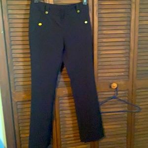 - Super cute black dress pants with gold buttons